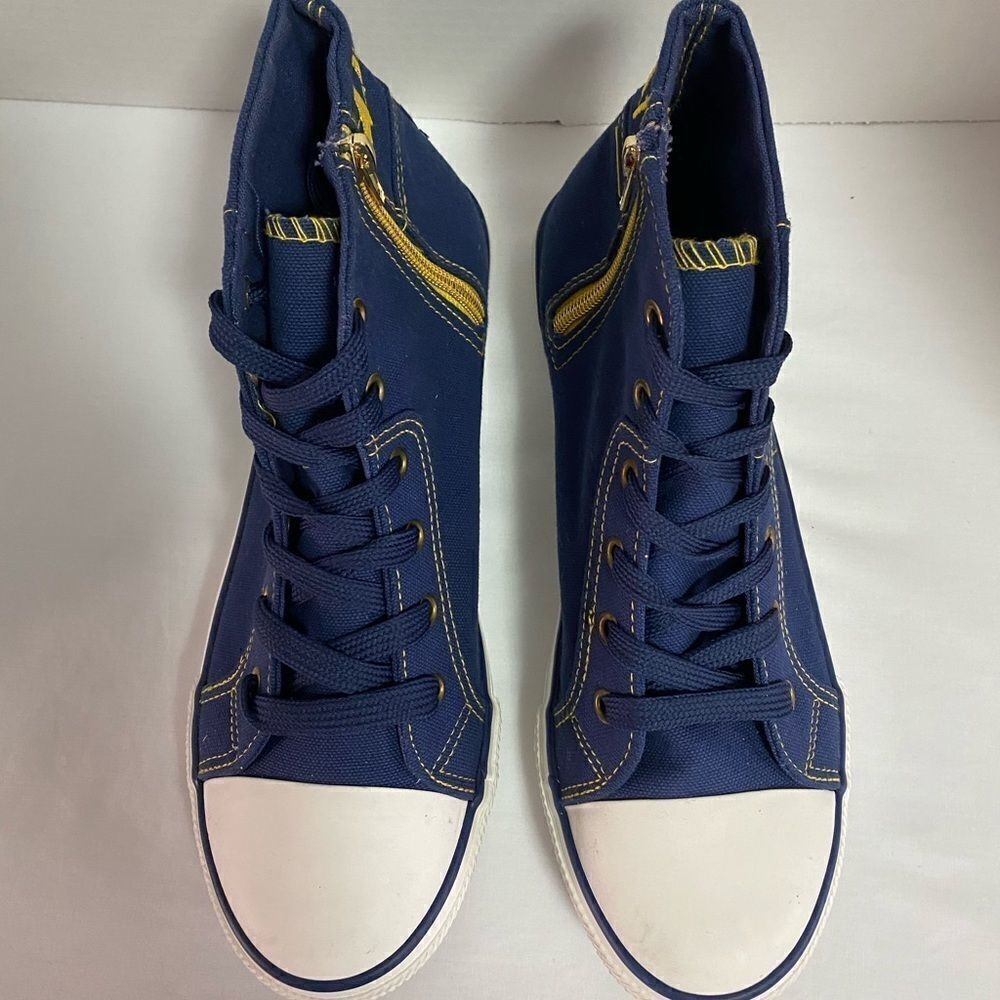 Canvas High-Top Sneakers  NWOT